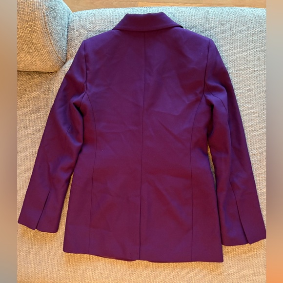 Banana Republic Lido Sculpted Wool Blazer Size 2 Deep Purple NWT - Picture 12 of 16